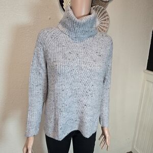 Madewell Gray Turtleneck Sweater Knit Wool Blend Soft Comfy Pullover Xs